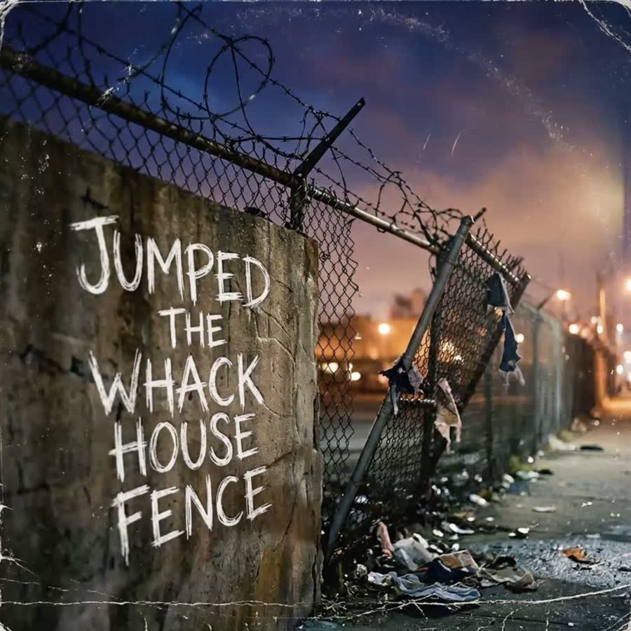 Album cover art for Jumped the Whack House Fence by Alex Droolhouse
